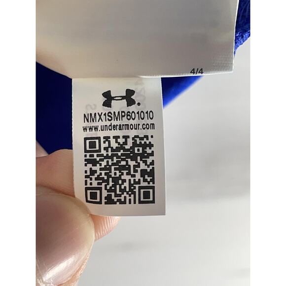 Under Armour Polo Shirt Mens Large Blue HeatGear Loose Fit Andy's Seasoning - Picture 12 of 13